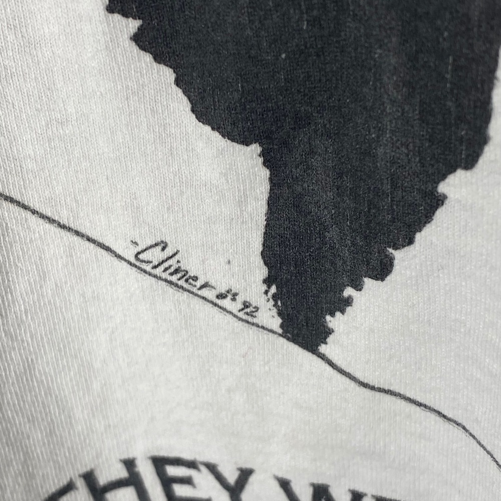 Vintage 1992 Human-i-Tees They Were Here First Animal Globe T-Shirt Mens Large - Picture 4 of 8
